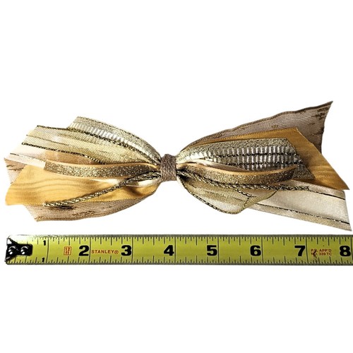 Ribbon Assorted Holiday Gold Mix Tied Ready for Gifts Room Decor Adhesive Back - Picture 5 of 5