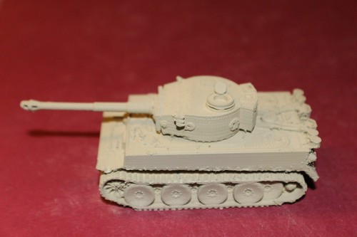SCALA 1/87A STAMPATA IN 3D SECONDA GUERRA MONDIALE TIGRE TEDESCA 1 H1 SERBATOIO AFRICA CORPI PORTELLO APERTO - Foto 2 di 4