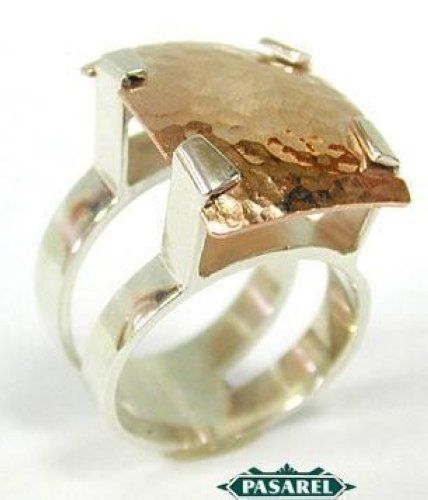 Designer Ring Sterlingsilber & 9 Karat Rotgold - Bild 2 von 5