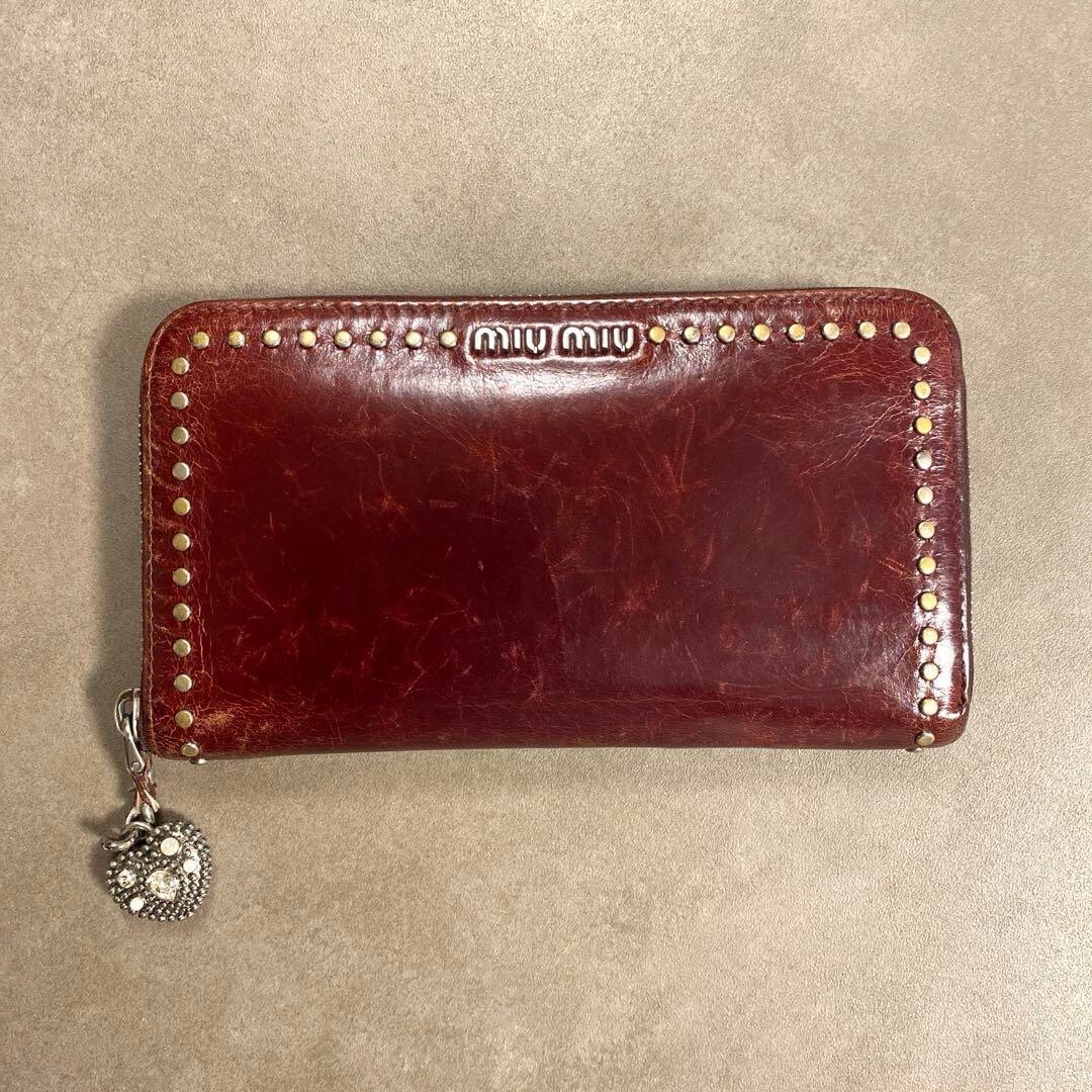 小物 MIU MIU Leather Wallet Miu Miu Leather Wallet | Brown | FARFETCH