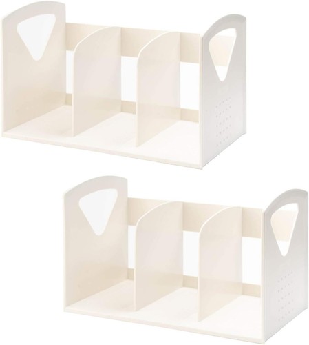 2 Pack Desk Book Shelves Small Desktop Bookshelf F Magazine Holder for Home