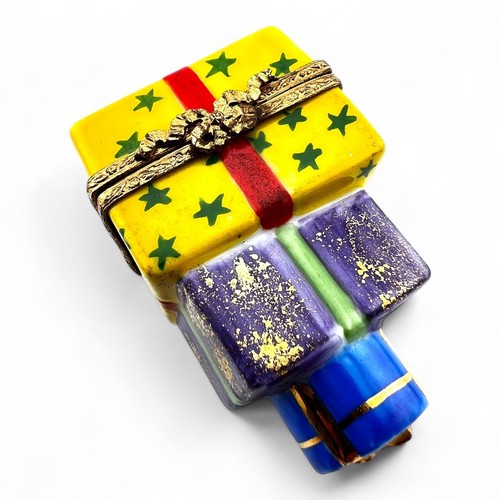 Scatola portagioie porcellana regalo di Natale Limoges Artoria Francia limitata ritirata - Foto 19 di 24