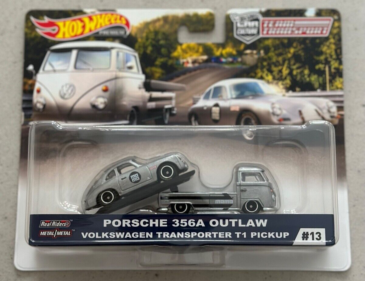 Hot Wheels Team Transport PORSCHE 356A OUTLAW VOLKSWAGEN TRANSPORTER T1 PICKUP
