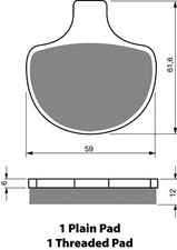 Brake Pads Rear For Harley Davidson FLSTSC 1584 Softail Springer Classic 2007