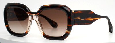 GIGI STUDIOS Liz 6453/9 Brown Horn Womens Gradient Sunglasses 54-19-145 B:45