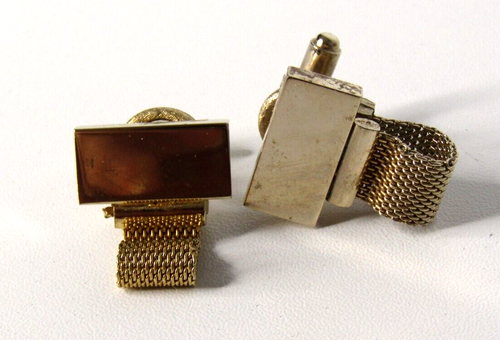 Lot Of 9 Vintage Tie Tack Bars And Cuff Links Fish Marine Corp - Picture 11 of 12
