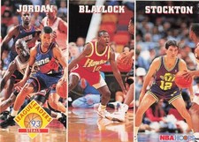 1993-94 NBA Hoops - #289 Mookie Blaylock, John Stockton, Michael Jordan