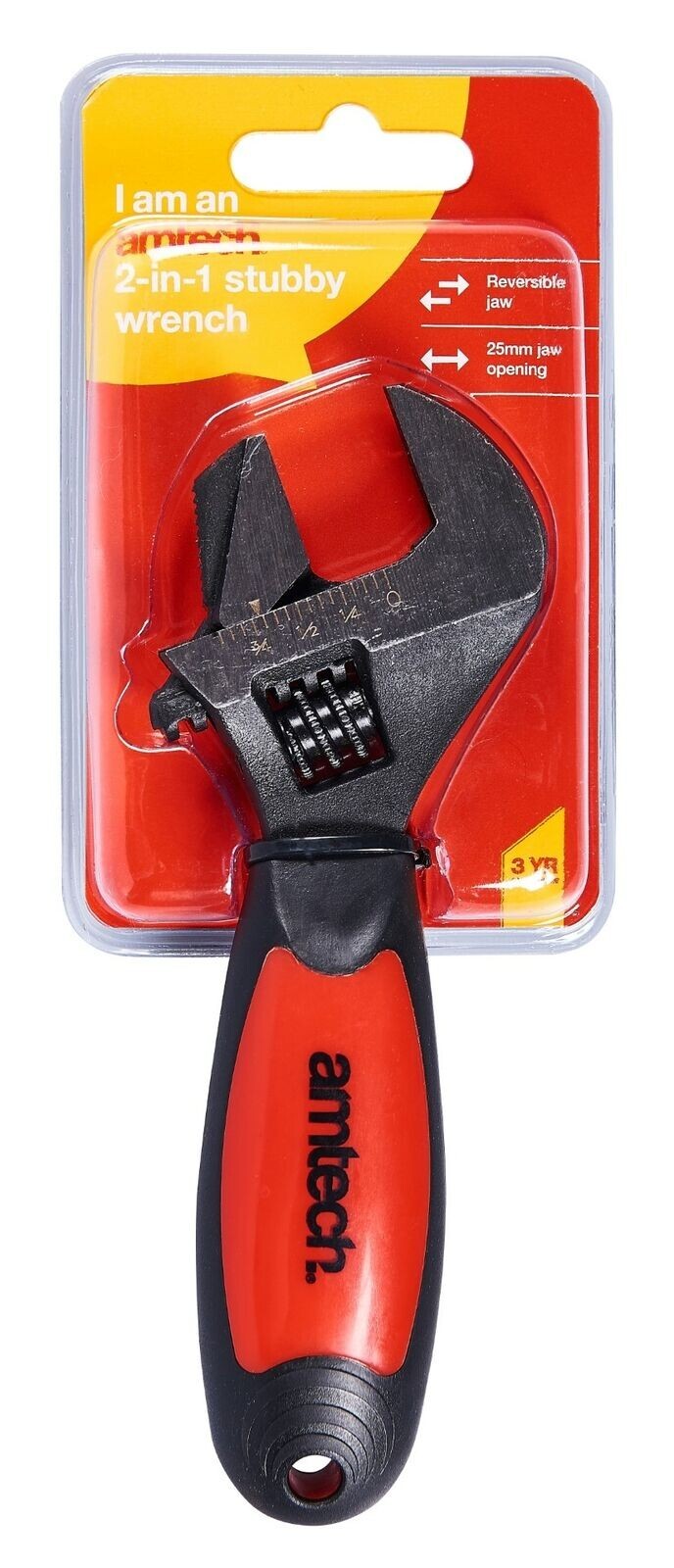 2 In 1 Stubby Pipe Adjustable Wrench Spanner Heavy Duty Drop Forged Inch Metric