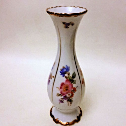 tolle Edelstein Bavaria Prunk Porzellan Vase Blumenvase Golddekor Blumendekor