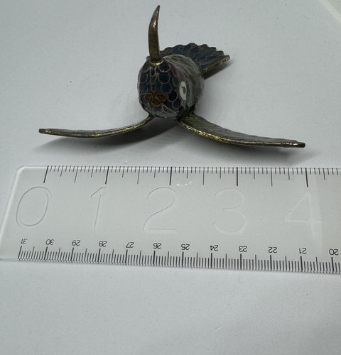Cloisonné Hummingbird Enameled Metal - Picture 10 of 11