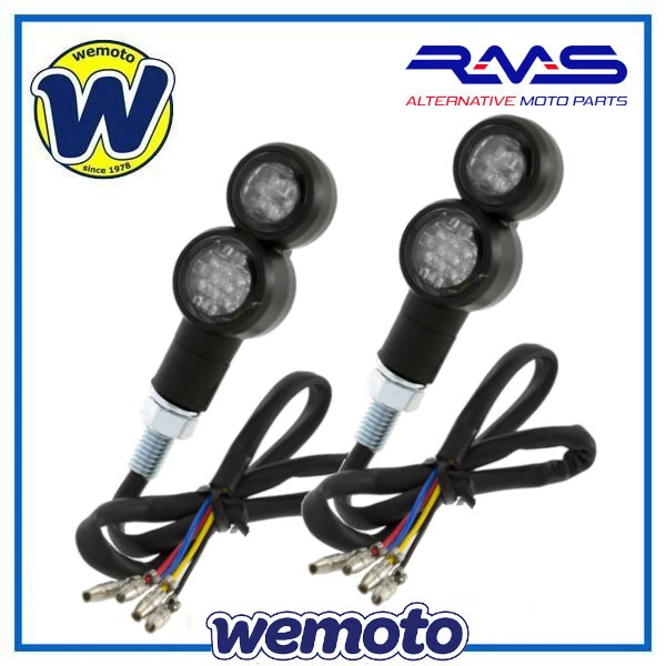 Coppia Frecce a Led con Luce Posteriore e Stop RMS Indicatori Universali Moto