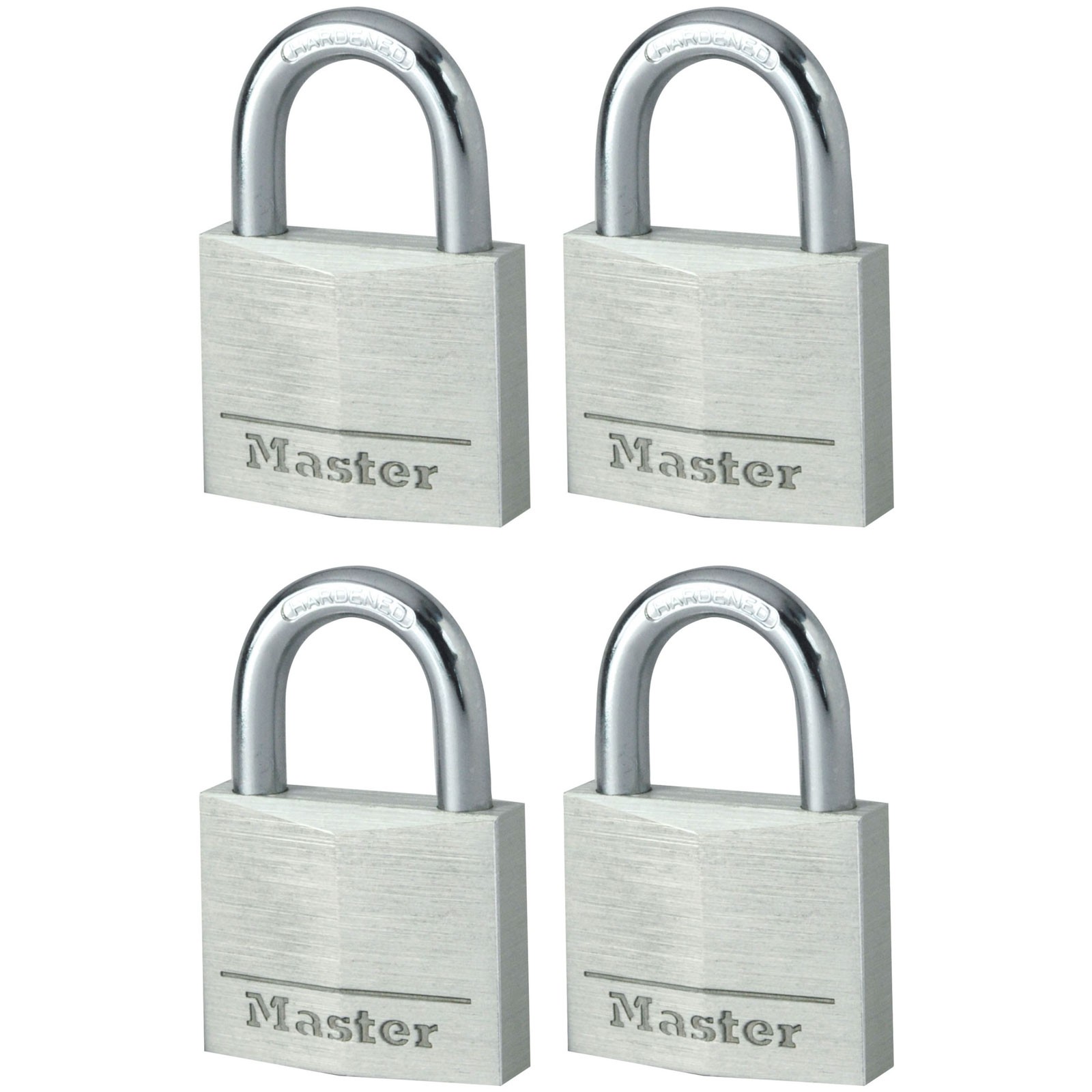 Master Lock Aluminium 40mm Padlock 4-Pin - Keyed Alike x 4