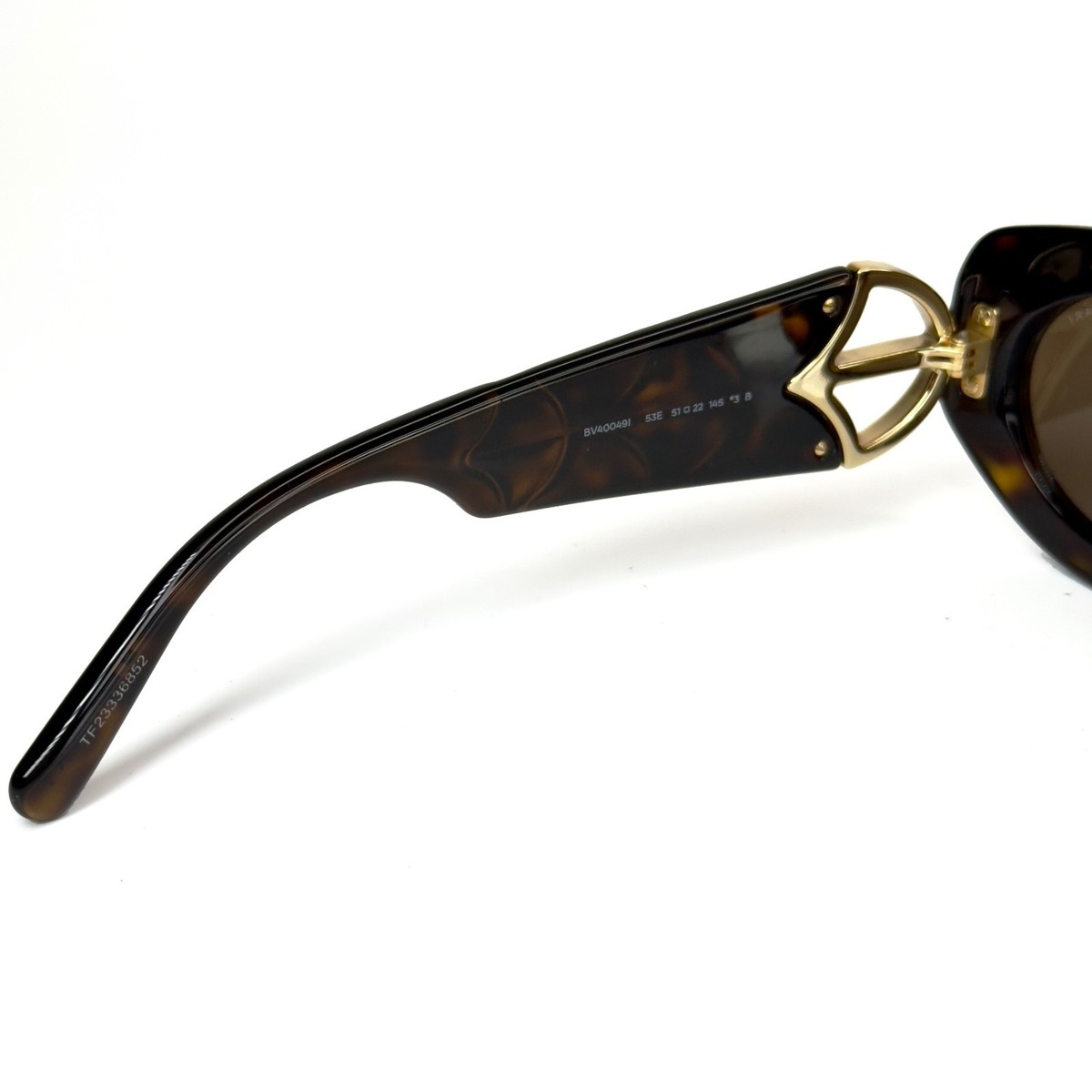 BVLGARI 40049 CALLA BV40049I Brown Havana Fan Matelasse Oval