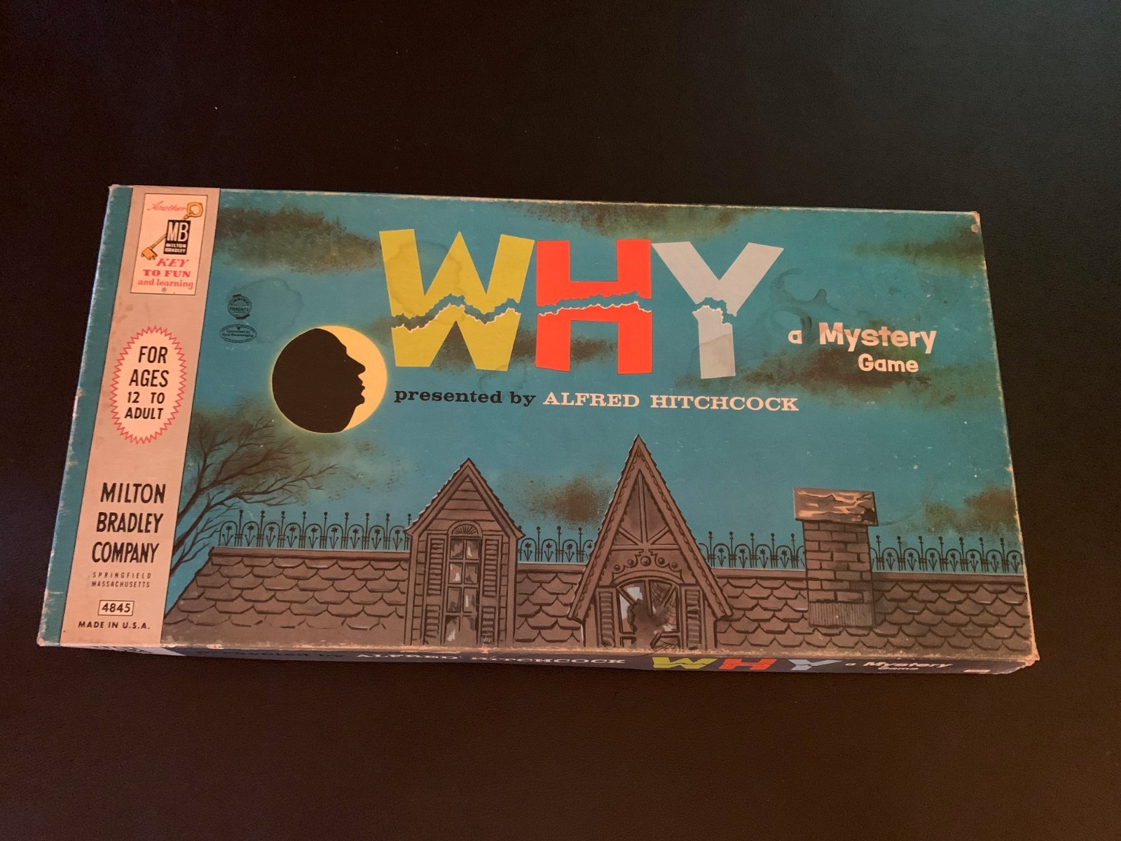 Vintage 1958 Milton Bradley Alfred Hitchcock WHY Board Game Complete Box