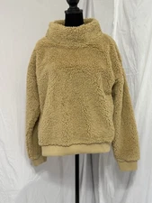 Backcountry Sherpa Pile Fleece Sweatshirt Alder Crew Pullover Tan  Medium