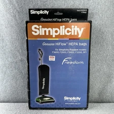 Genuine Simplicity SFH-6 HEPA Vacuum Bags For Simplicity Freedom models 6 Pack