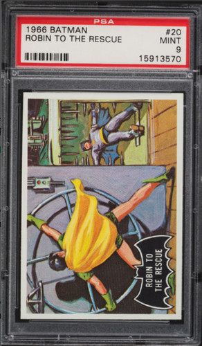 1966 Topps Batman Black Bat #20 Robin to the Rescue