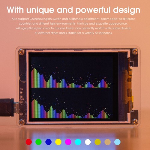 Music Spectrum Visualizer with LCD Display and Wireless Microphone Input - Afbeelding 8 van 10