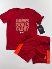 NIKE DRI-FIT 2-PIECE  GAMES GOALS GLORY  SHORT SET SIZE 4T