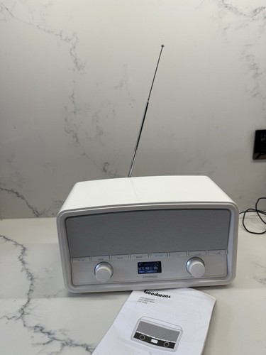 Goodmans GSR1889 Dab FM Heritage Retro Radio Bluetooth Piano White Sweet Sound - Picture 23 of 24