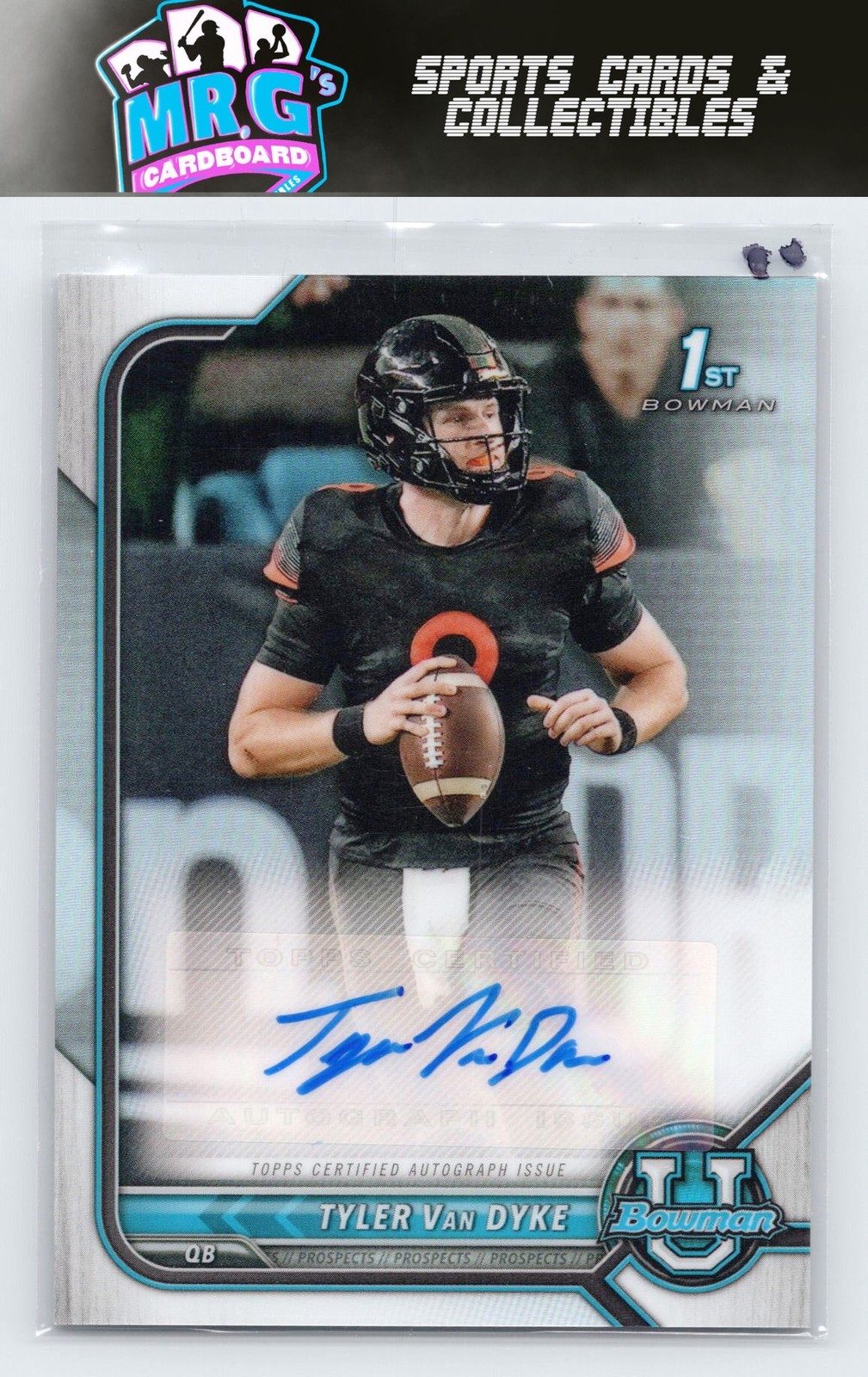 2021-22 Bowman University Chrome Prospects Auto #BCPA-TV Tyler Van Dyke