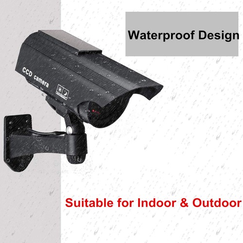 Dummy Solar Security Camera, Bullet Fake Surveillance System with Realistic R... - Picture 5 of 6