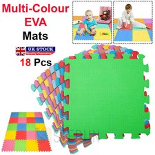 Large Foam Play Mat 18pcs EVA Puzzle Baby Mats 10mm 30x30cm