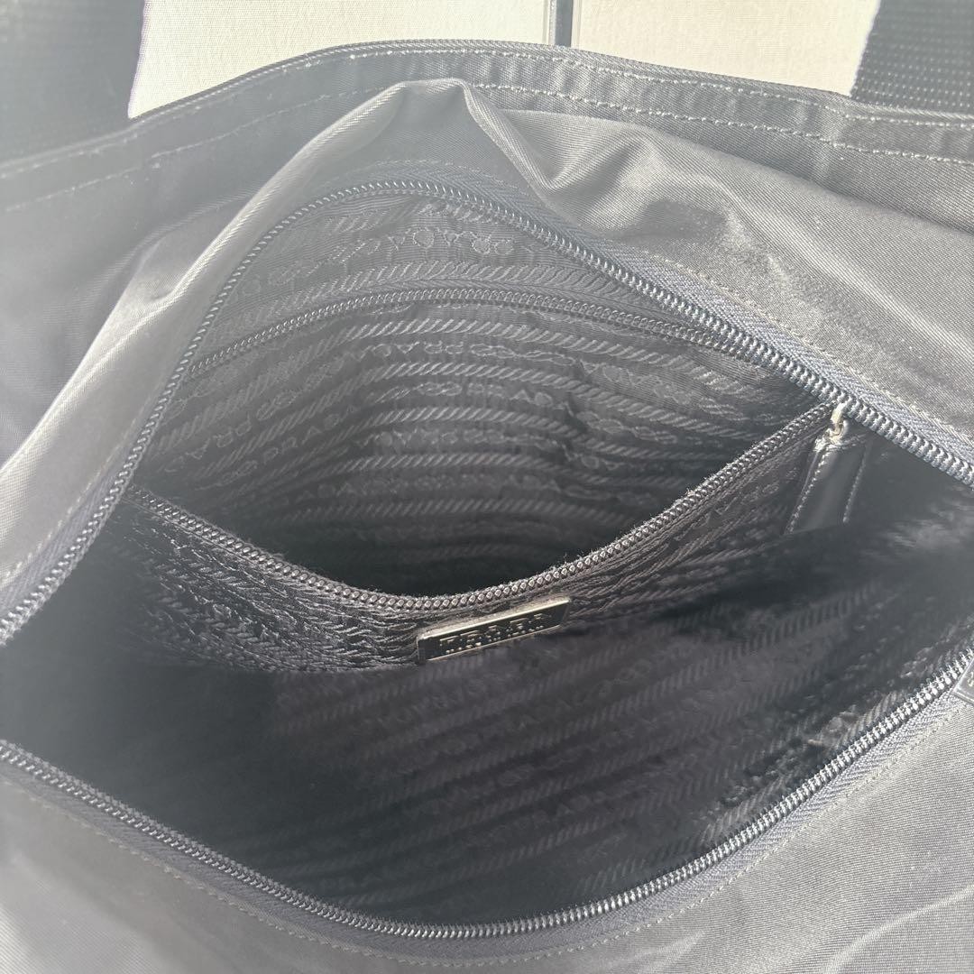 PRADA Black Nylon Shoulder Bag A4 Compatible for Commuting School Mom Bag thumbnail 8