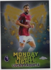 2026 Topps Chrome Premier League Monday Night Lights Lucas Paquetá /50 Gold MNL