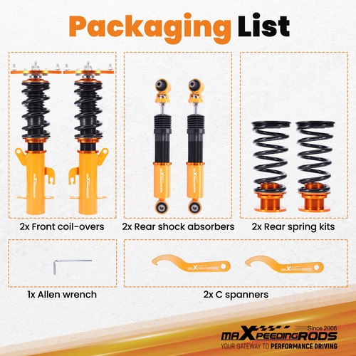 MaXpeedingrods 24 Step Adjustable Coilover Kit for Nissan Sentra B16 SE-R 07-12 - Picture 13 of 13
