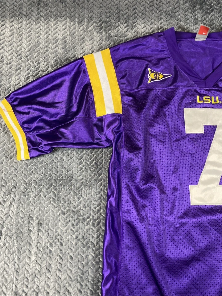 Camiseta de fútbol americano LSU Tigers para hombre vintage Tyrann Mathieu cosida #7 talla 50 Foto 2 de 4