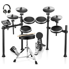 Adults Electronic Drum Set with Quiet Mesh Drum Pads, 31 Kits, 450 Sounds, DED-