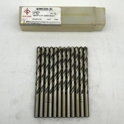 Cle-Line C22975 Jobber Length Drill Bit 1898 Letter G HSS Bright Right Hand 12pk