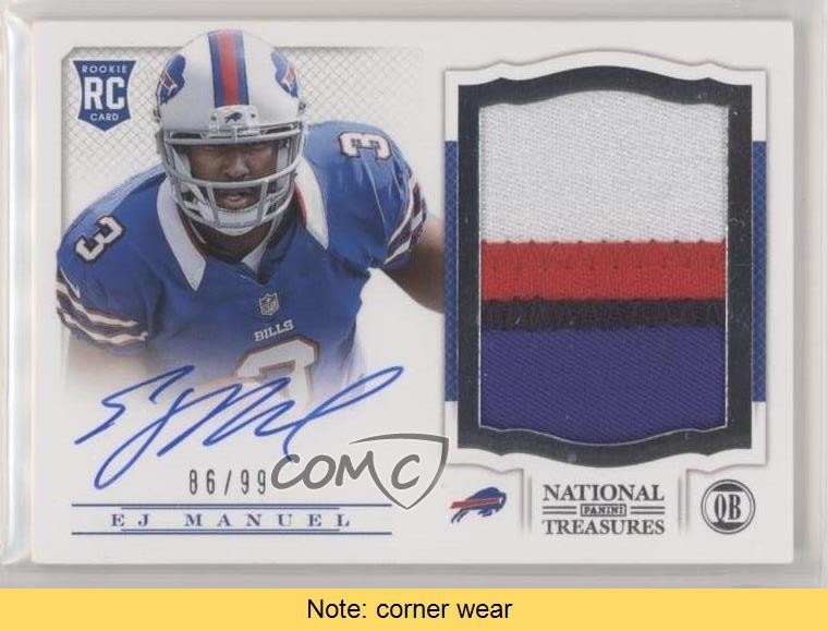 2013 Panini National Treasures 86/99 EJ Manuel #209 Rookie Auto RC READ mu8