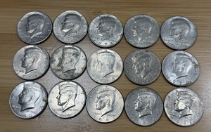 Half dollar Kennedy Lot of 15 coins - Blowout Sale - 1971-1998, NO DUPLICATES!!!
