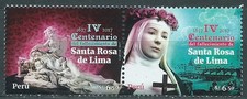 Peru Post 2017 Yvert 2142/43 ** Mnh Santa Rosa De Lima