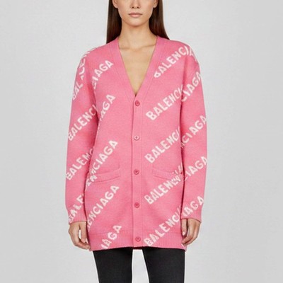 【お取り置き】BALENCIAGA ニット ピンク XS Balenciaga Pink All Over Logo Wool Knit Cardigan M | eBay