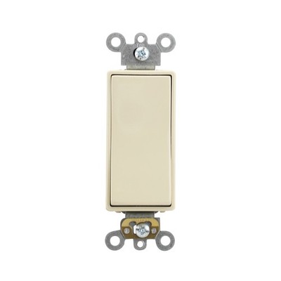 LEVITON 5621-2I DECORA PLUS ROCKER SWITCH, GROUNDING, 20A, IVORY (10 PACK)