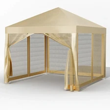 10'x10' Outdoor Canopy Tent with Mosquito Netting,Screen House,Portable Gazebo