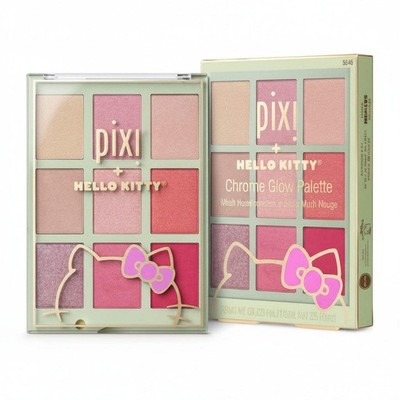 Pixi + Hello Kitty Chrome Glow Palette - 0.9oz: Contouring, Brightening, Medium