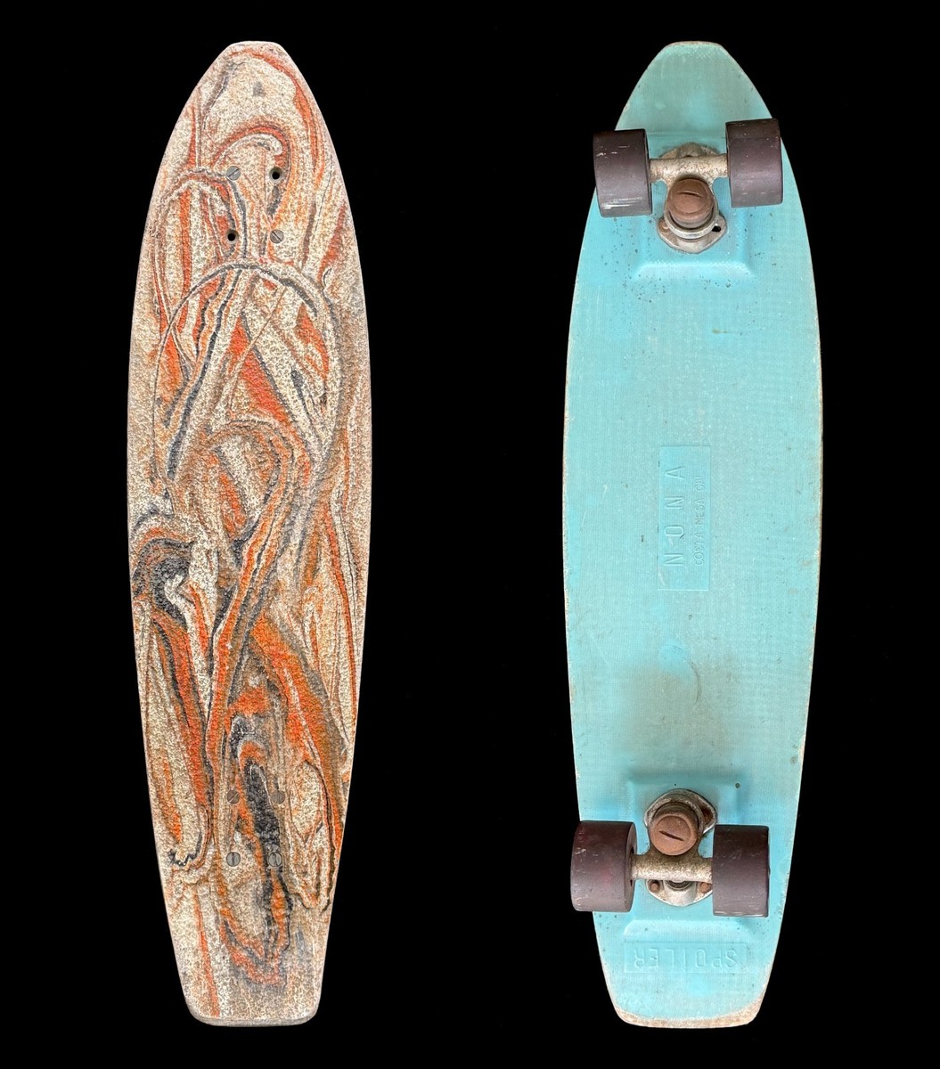 Vintage 1960s 1970s NONA Fiberglass Skateboard Urethane MK IV
