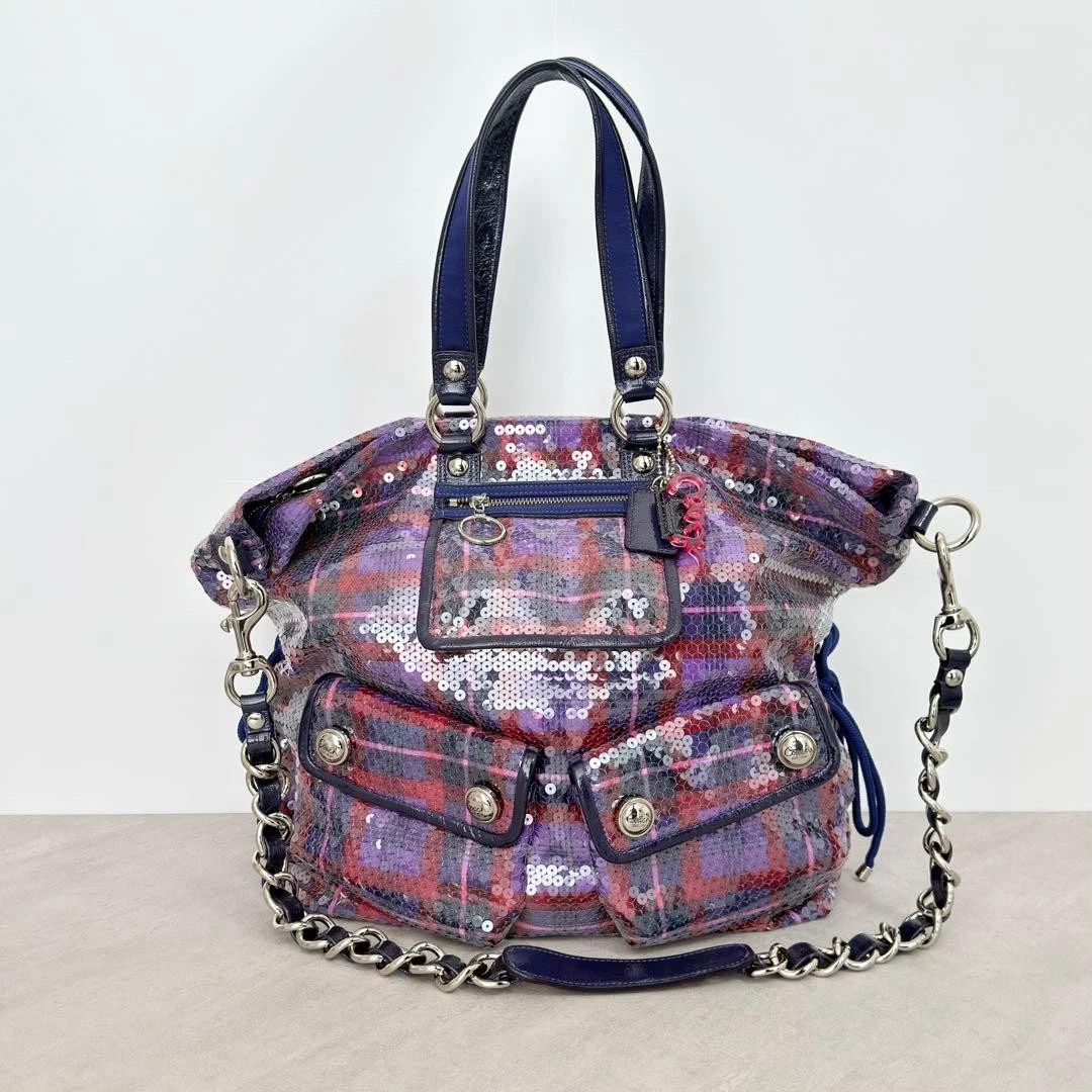 バッグ Coach Purple Poppy Sequins Bag Rare Coach Purple Poppy Sequins Bag Rare 【公式通販】