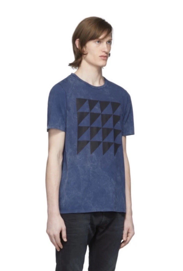 Eidos T-shirt Mens Tee, Tie-dye Cotton in Blue - Size: Small (£270rrp!!) image 2