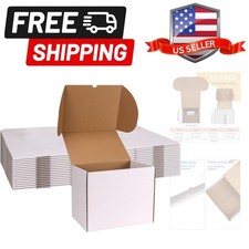10x8x8 White Small Shipping Boxes, 15 Packs Corrugated Cardboard Mailer Boxes...