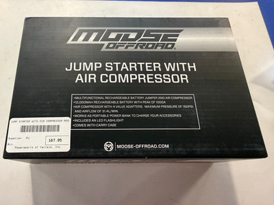 Moose Racing 3807-0756 Jump Starter & Air Compressor NEW IN BOX