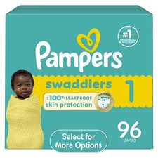 Pampers Baby Enormous Swaddlers New  1 PEDIATRICIAN Size 1  96 DIAPERS 