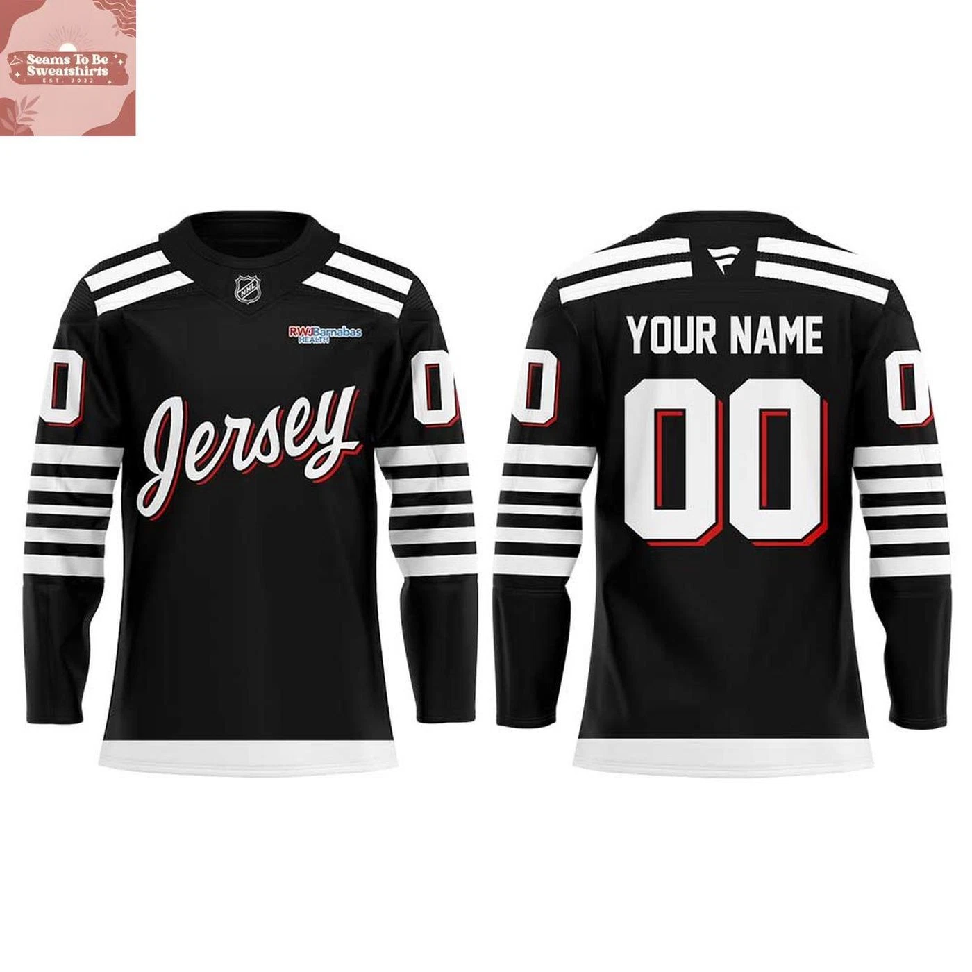 Personalized New Jer.sey Devils Black Third Alternate Premier Hockey Shirt Men's
