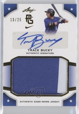 2015 Leaf Perfect Game National Showcase Jersey Gold 10/25 Trace Bucey Auto 3d5