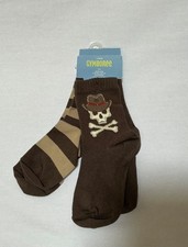 NWT Vtg Gymboree 2 pair socks Rodeo Cowboy brown stripe 3-4 years fit shoe 9 10