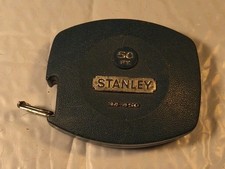 VINTAGE STANLEY 34-450 50 HAND CRANK TAPE MEASURE MADE IN USA